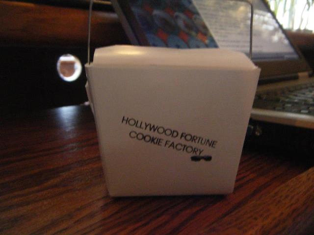 Hollywood Fortune Cookie Factory Cup